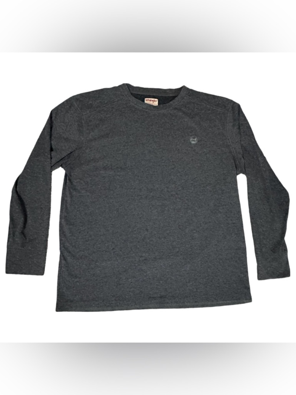 Wrangler Men's Long Sleeve Crew Tee - Dark Charcoal Size L